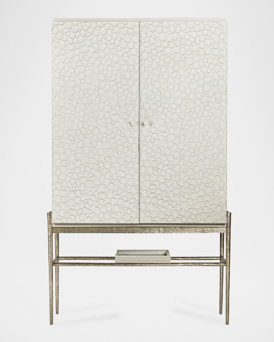 Water Pelagic Cast Metal Bar Cabinet